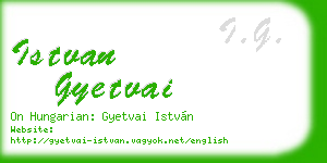 istvan gyetvai business card