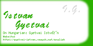 istvan gyetvai business card